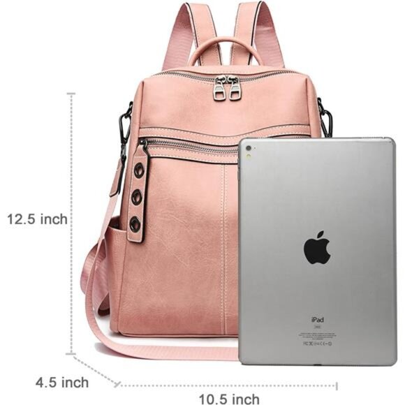 Backpack Purse for Women Fashion Genuine Leather Convertible Shoulder Handbag